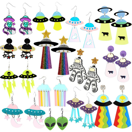 Alien and UFO Earrings